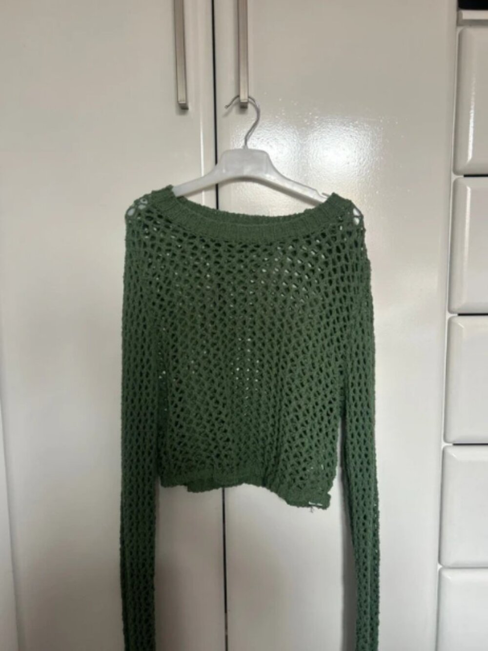 Zara green crochet top